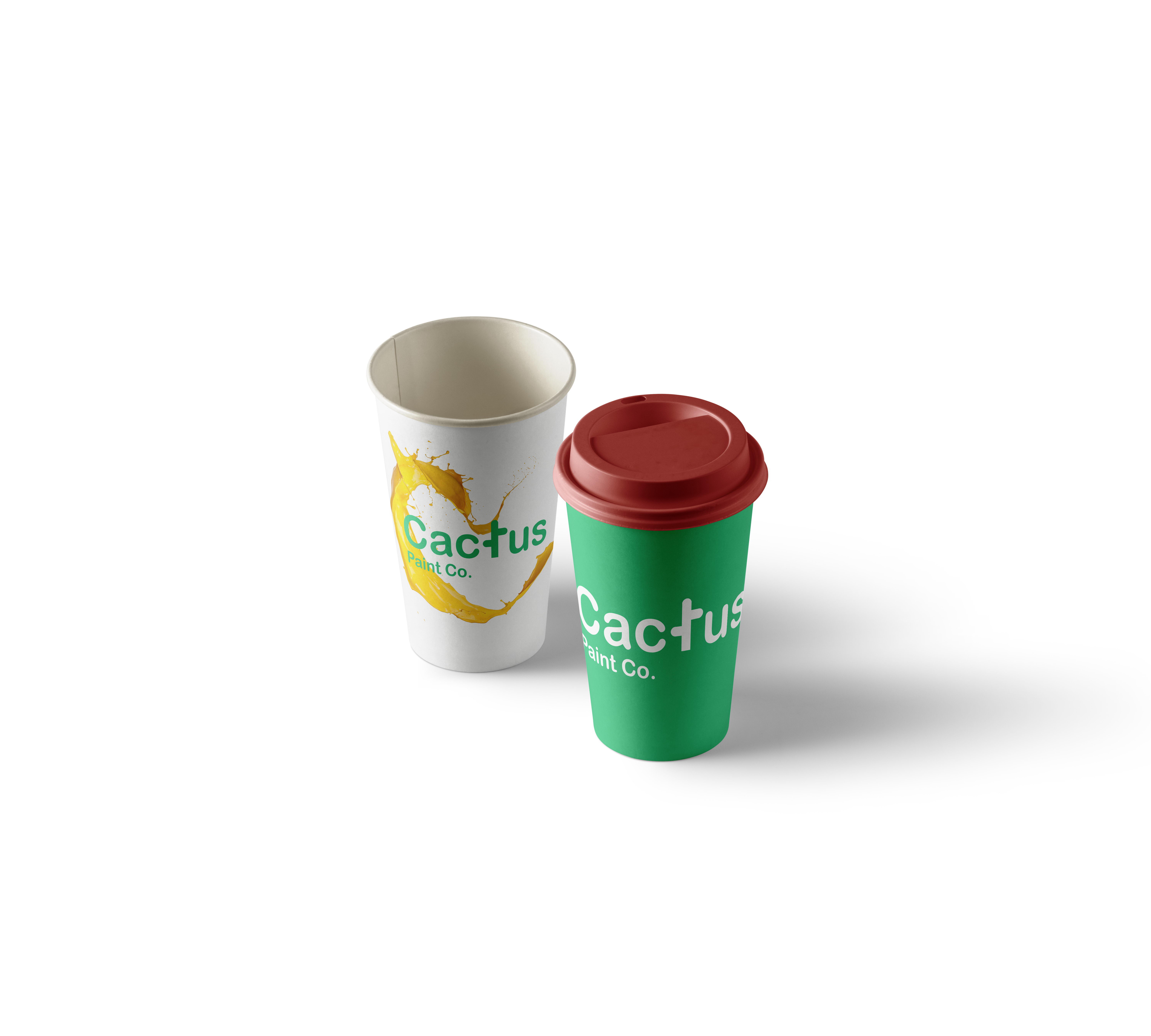 Cactus Paint Company branded cup applications