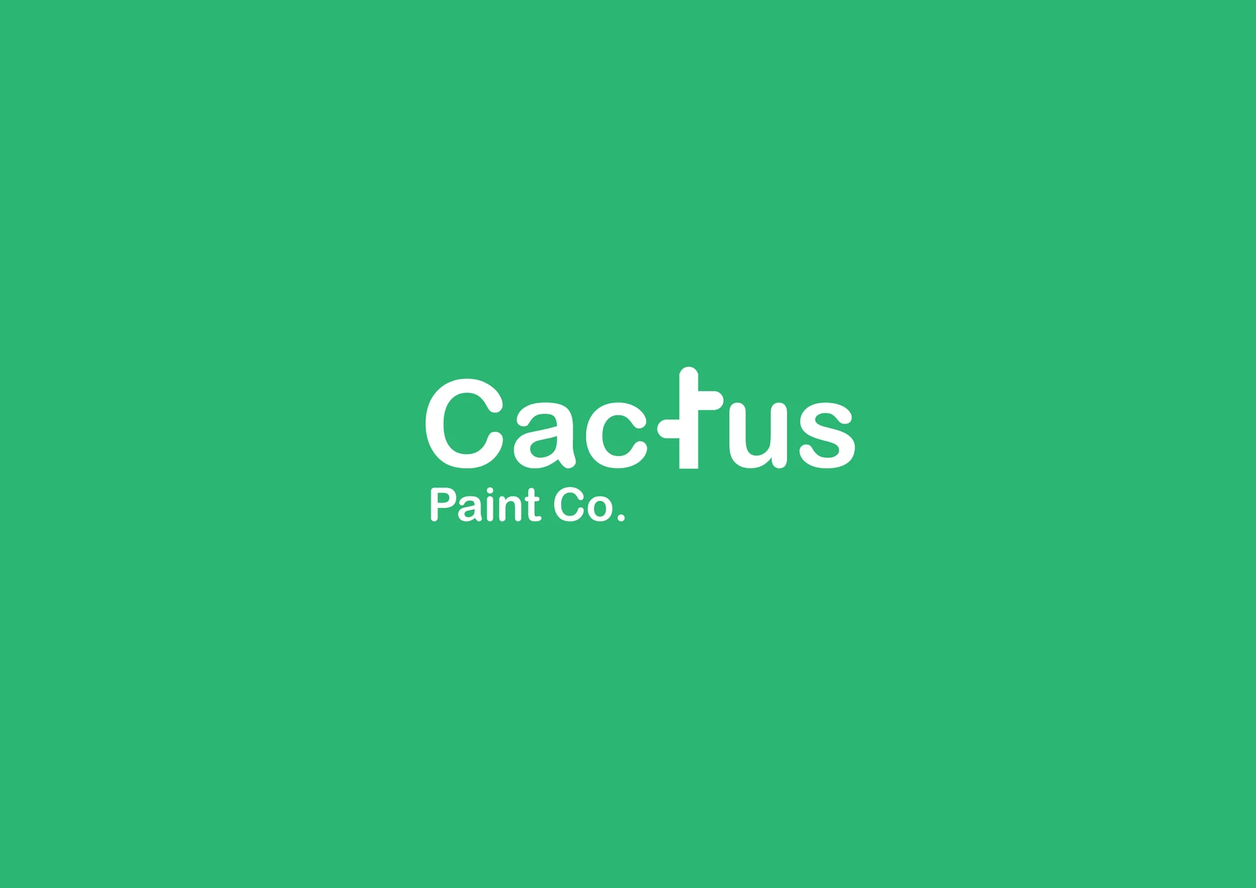 Cactus Paint Company primary identity on green